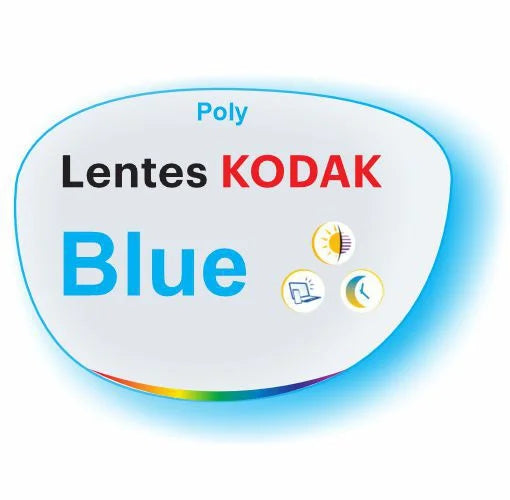 Par de Lentes Kodak City Policarbonato Blue UV